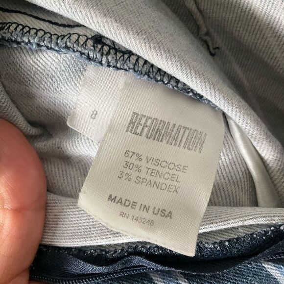 Reformation Pinstripe Stretch Pants - Picture 4 of 8